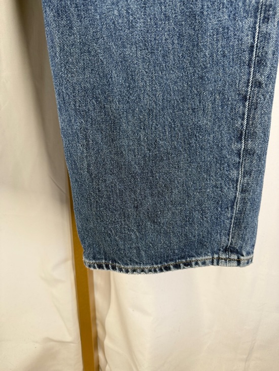 Good American Good Barrel Relaxed High Rise Wide Tapered Denim Jeans 4 27w/32L - Picture 10 of 17